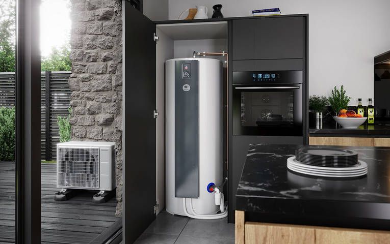 Ballon thermodynamique dans une cuisine