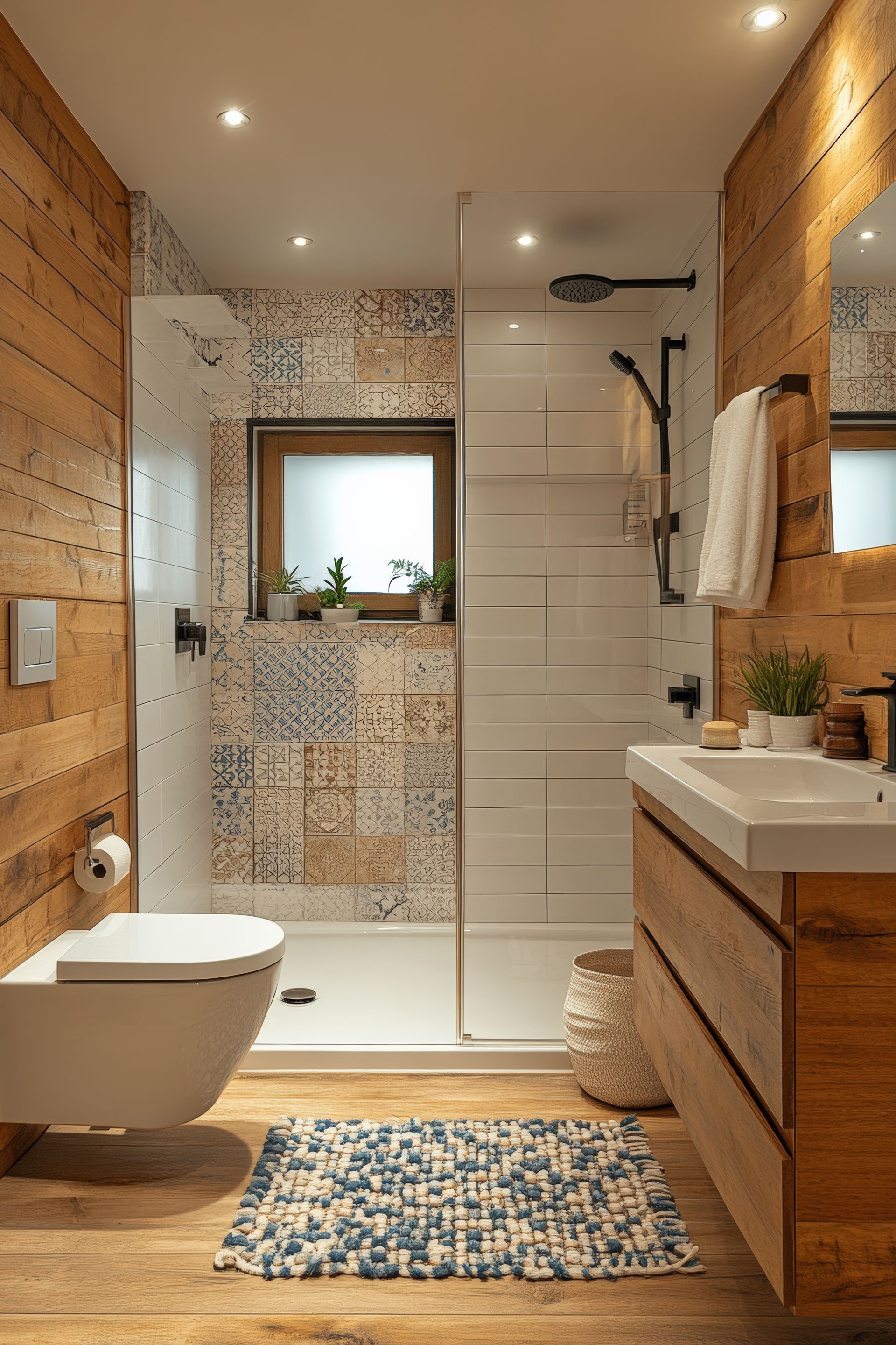 Salle de bains qui a été rénovée