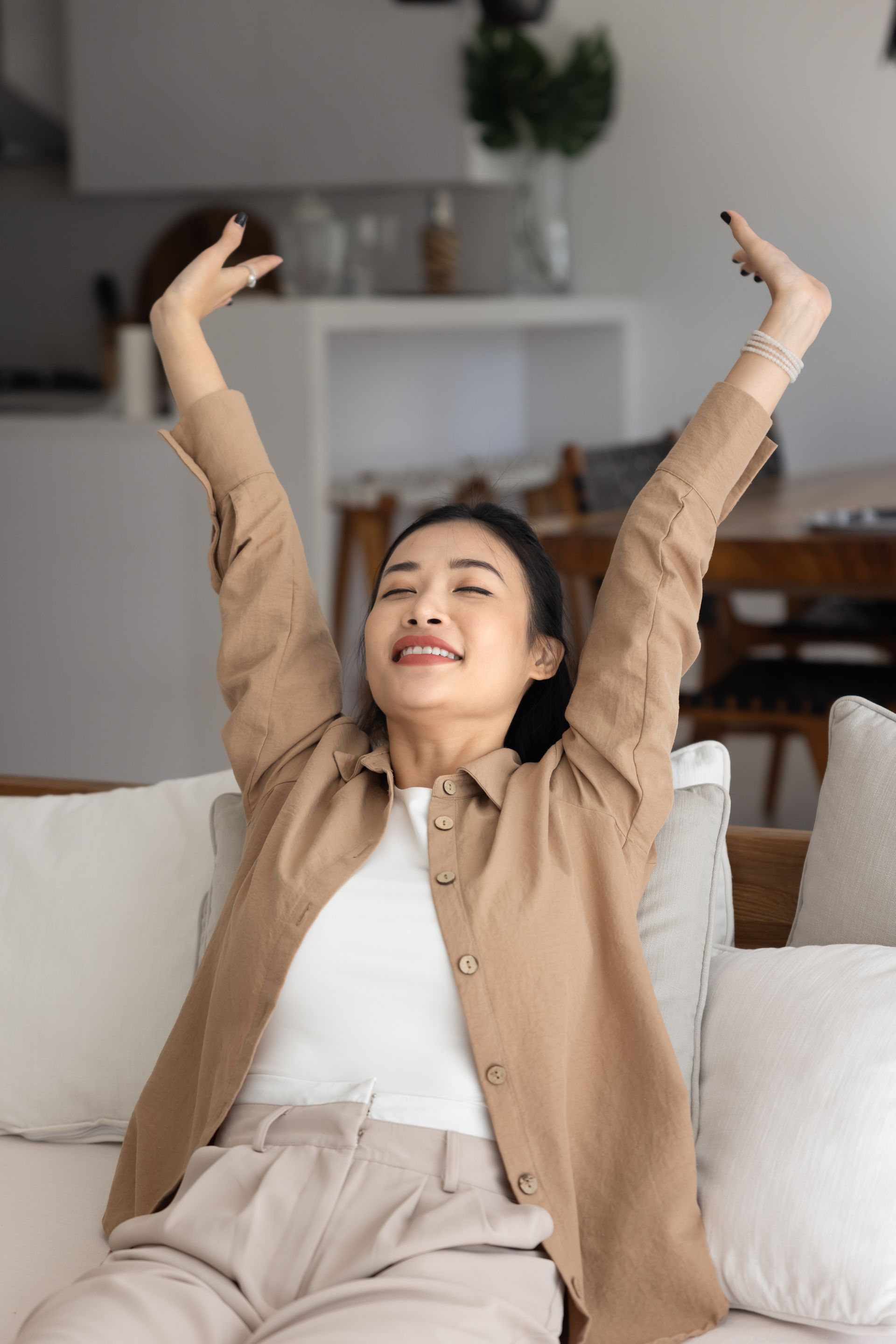 Femme qui s'étire