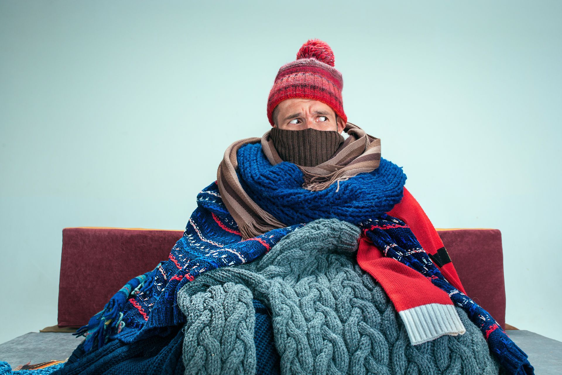 Homme qui a froid