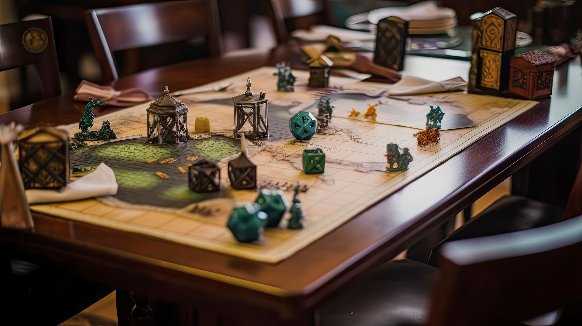 Jeu de plateau avec figurines