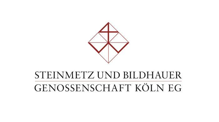 A logo for steinmetz und bildhauer genossenschaft koln fg