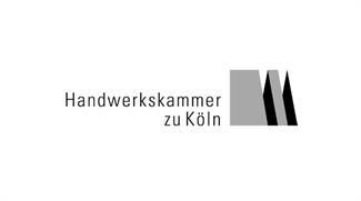 Ein schwarz-weißes Logo für ein Unternehmen namens Handwerkskammer zu Köln.