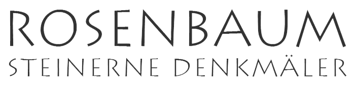 A black and white logo for rosenbaum steinerne denkmaler