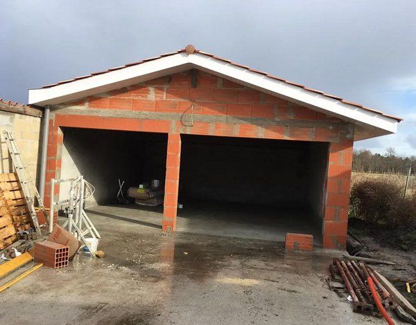 construction d'un garage avec deux entrées