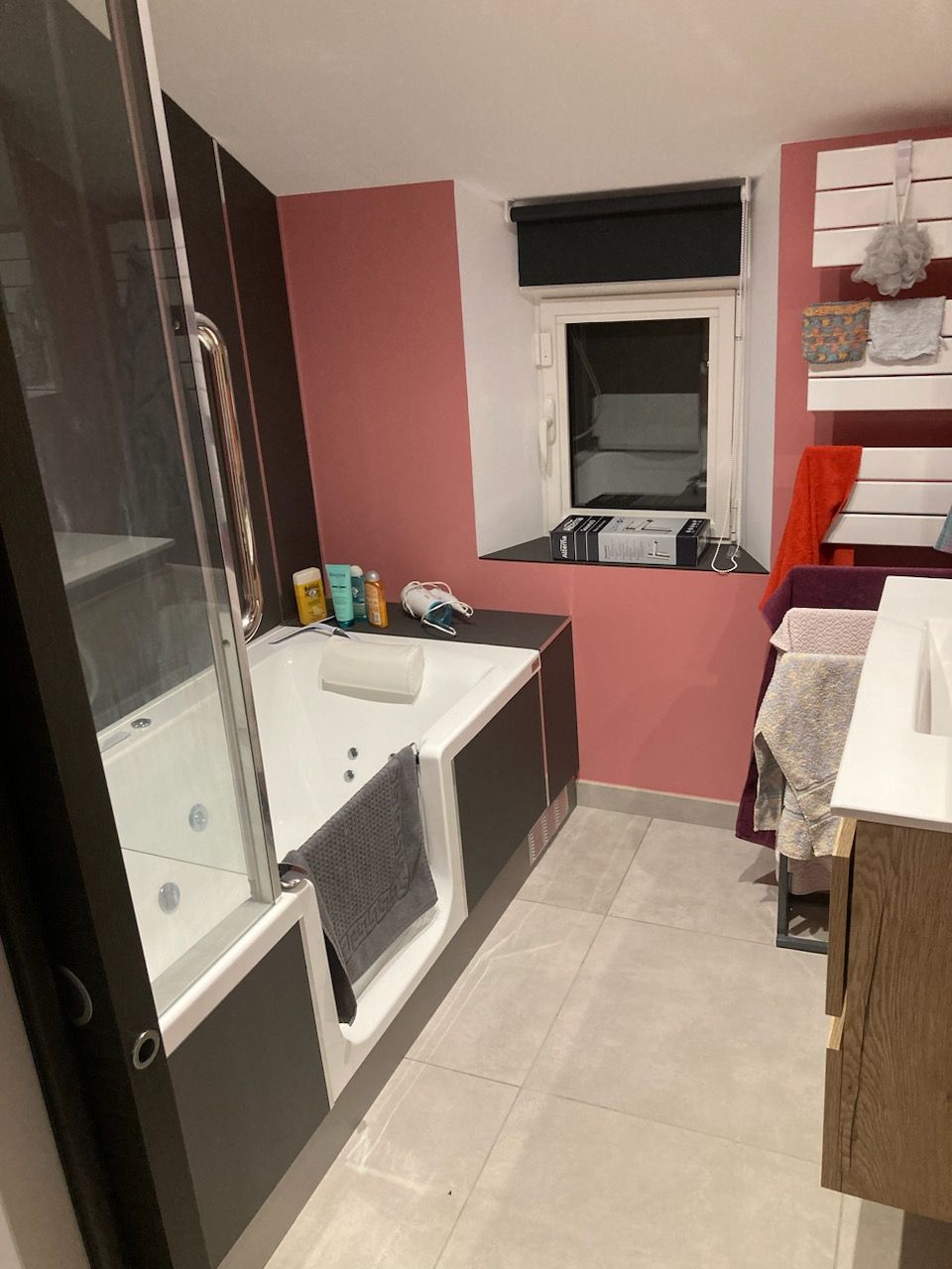 Combiné, bain douche