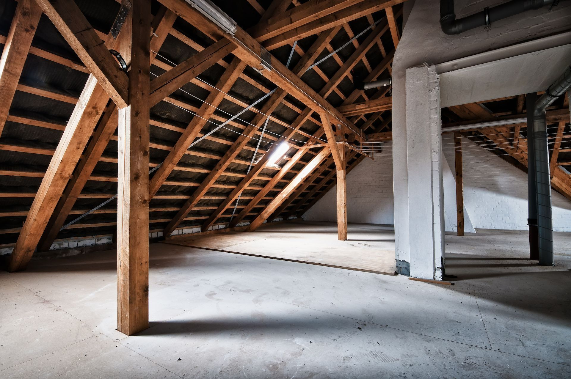 Combles avec charpente en bois