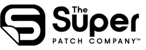 Un logo noir et blanc pour la société Super Patch