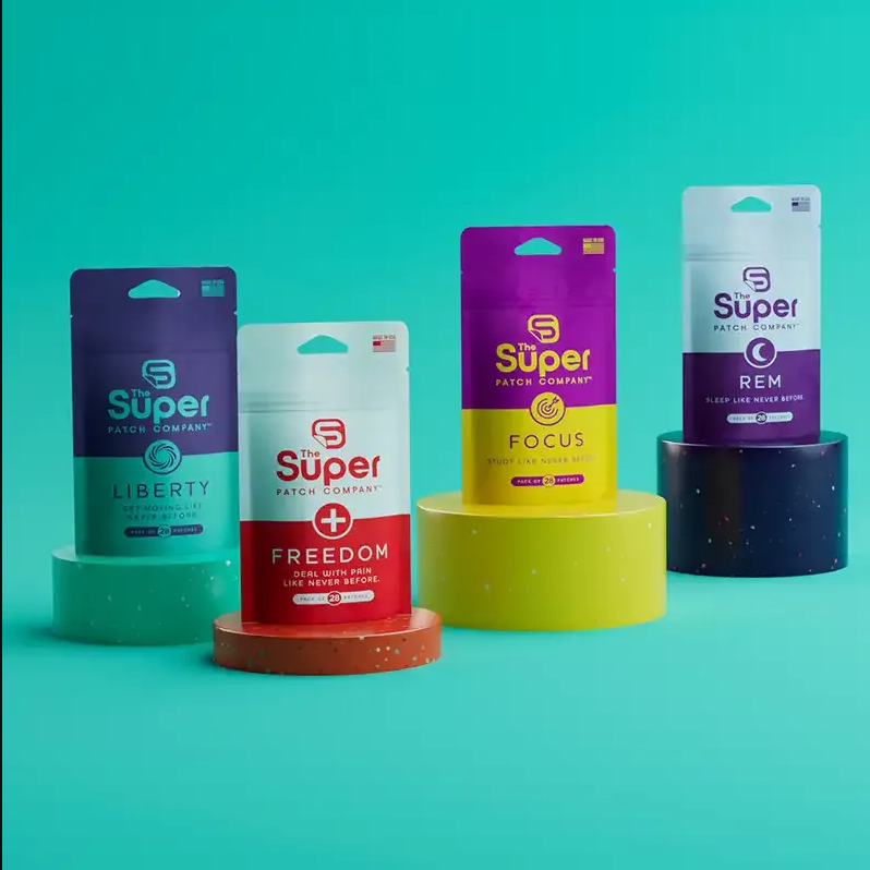 Quatre saveurs différentes de super lingettes sont exposées