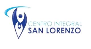 El logo del Centro Integral San Lorenzo es azul y blanco.
