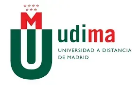 A logo for mudima universidad a distancia de madrid