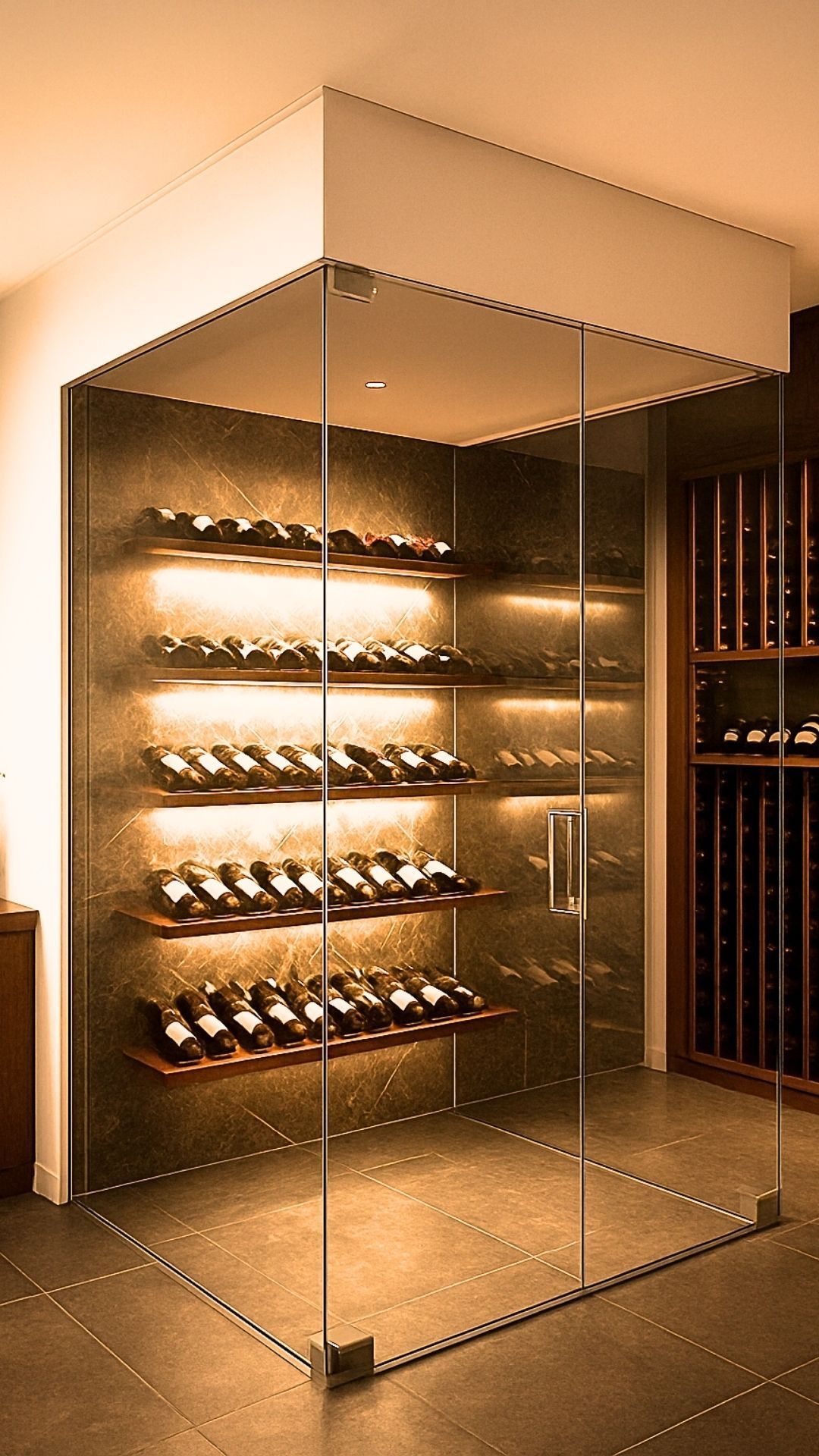 Una estufa de leña está ubicada en una sala de estar al lado de una pared de ladrillos.