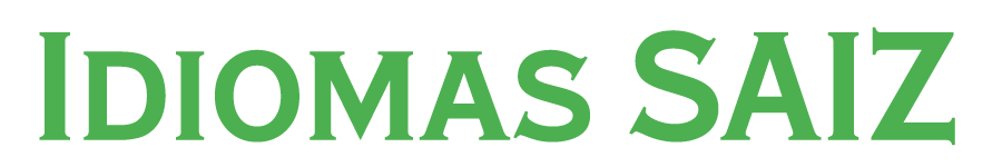 Texto verde que dice “IDIOMAS SAIZ”.