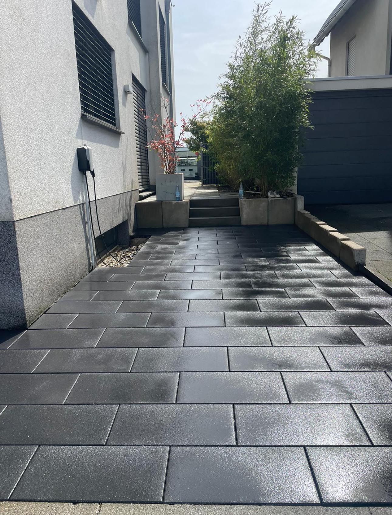 Parkplatz Pflasterarbeit bei Ambiente GaLa-Bau