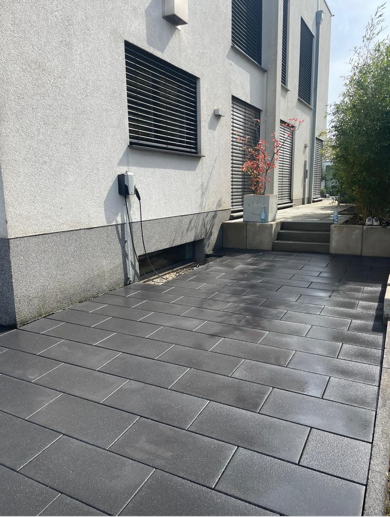 Parkplatz Pflasterarbeit bei Ambiente GaLa-Bau