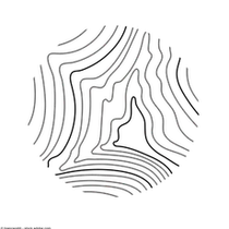 Abstraktes Linienmuster in Schwarz auf weißem Hintergrund.