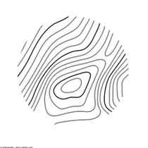 Abstraktes Linienmuster in Schwarz auf weißem Hintergrund.
