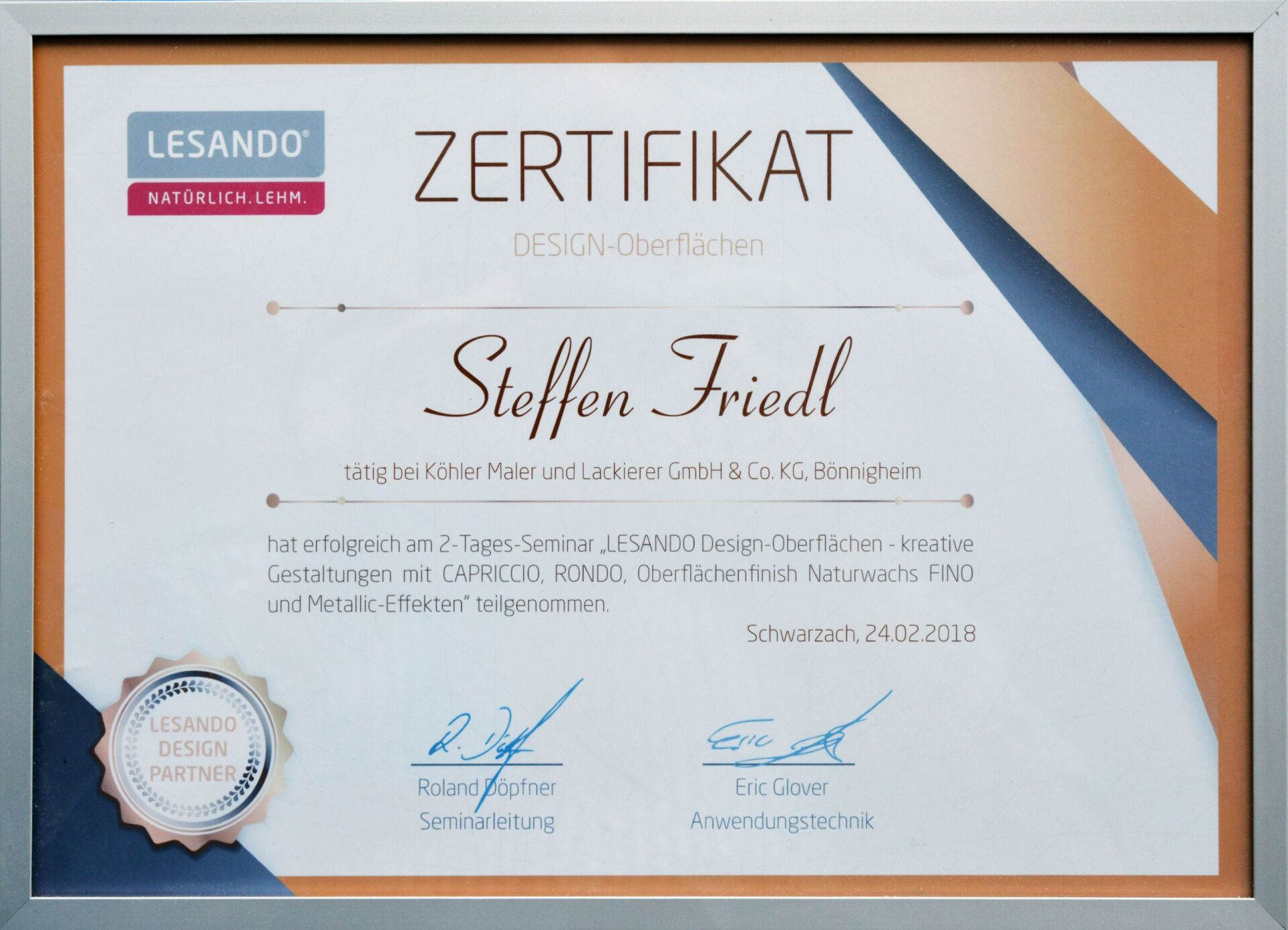 Wand Galerie Ausstellung Köhler Maler u. Lackier GmbH & Co KG