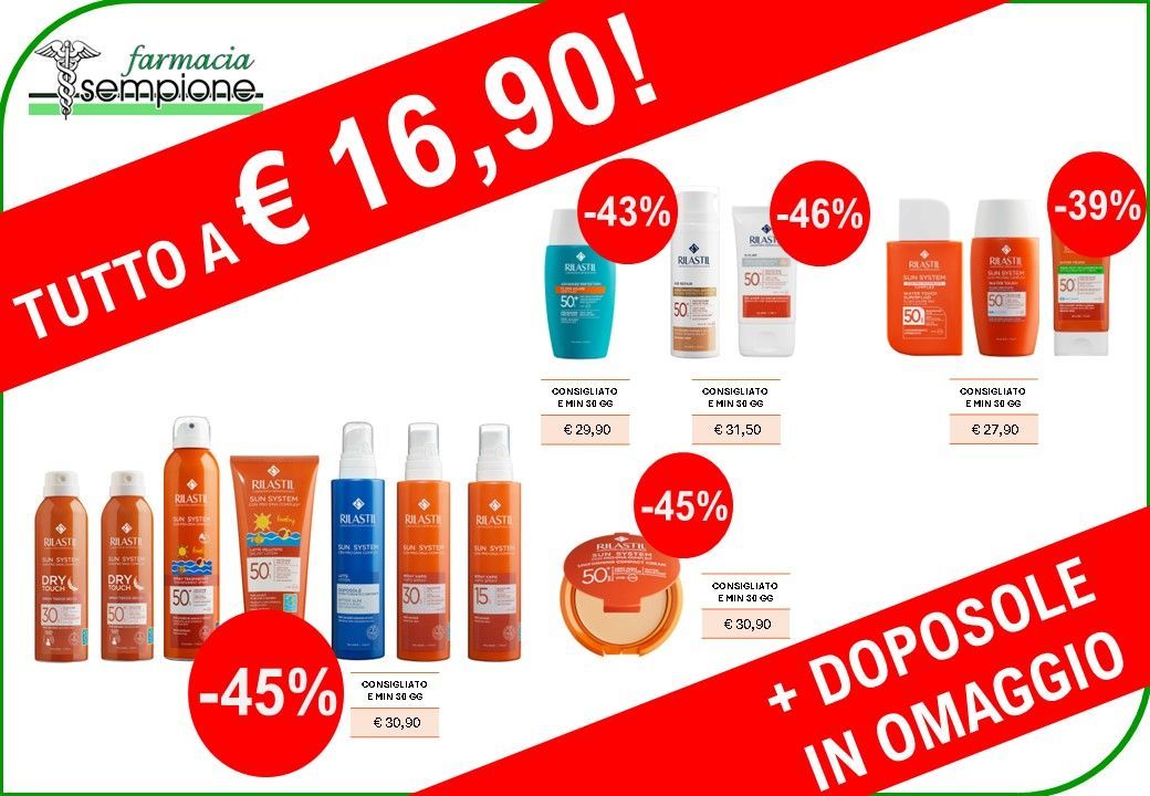 foto dei doposole in omaggio a 16,90 euro
