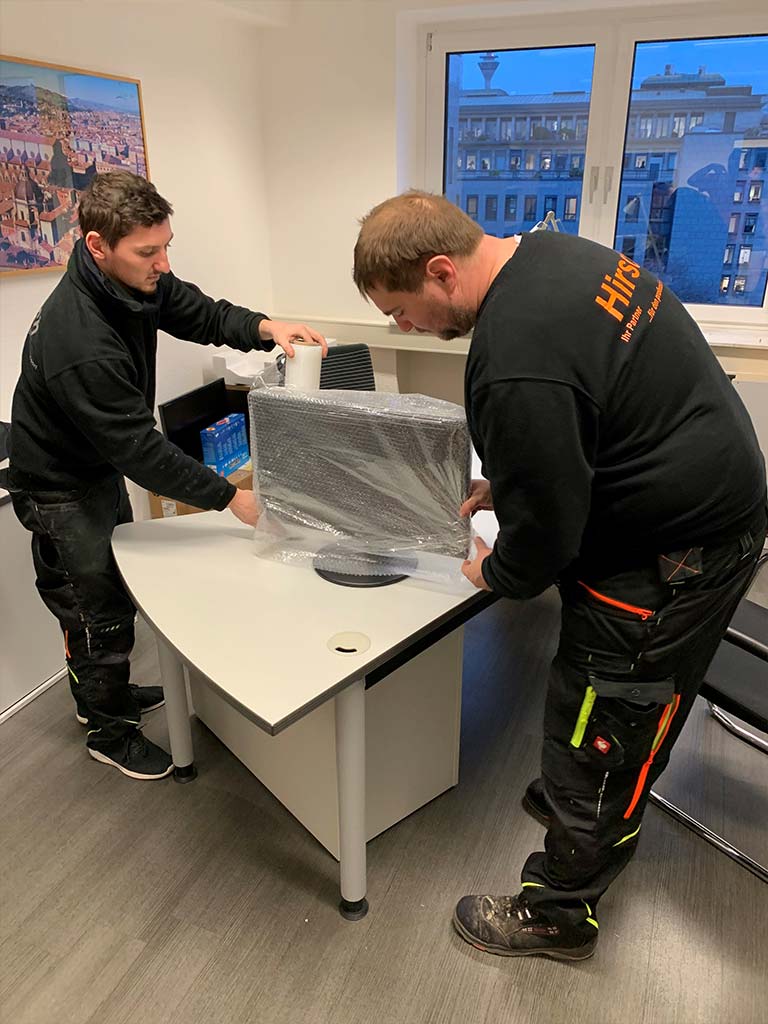 Einpackservice Umzug Spedition Hirsch