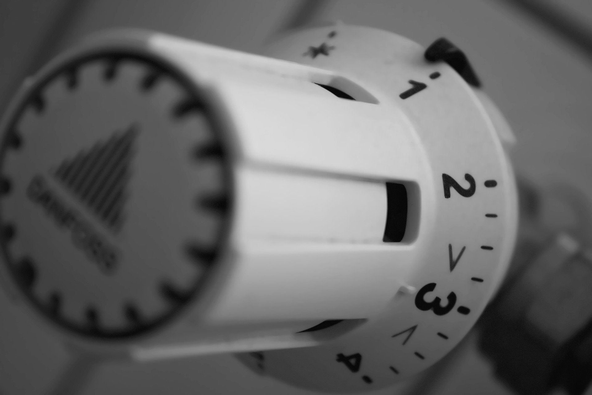 Poignée de régulation de chauffage sur 1