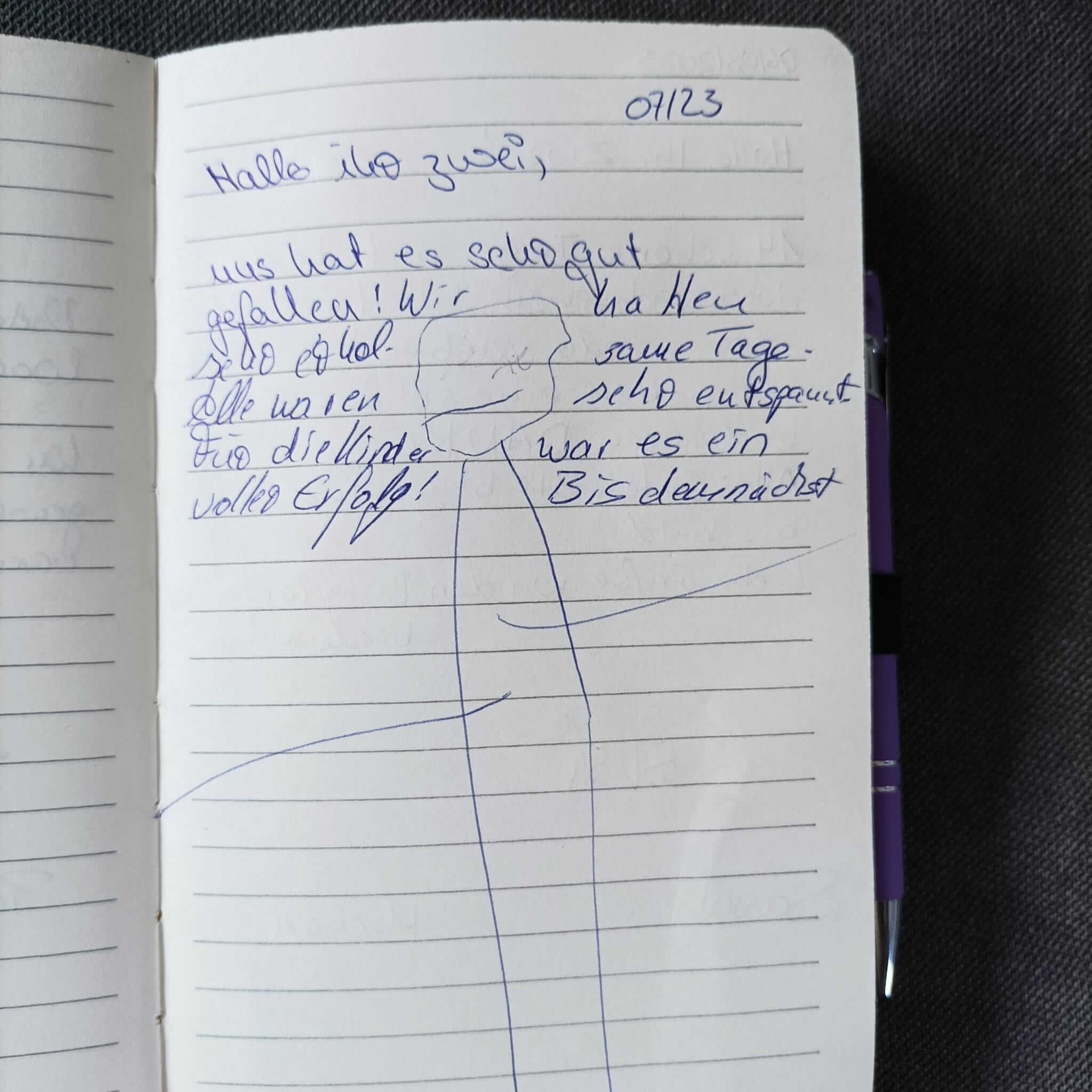 Gästebuch Eintrag
