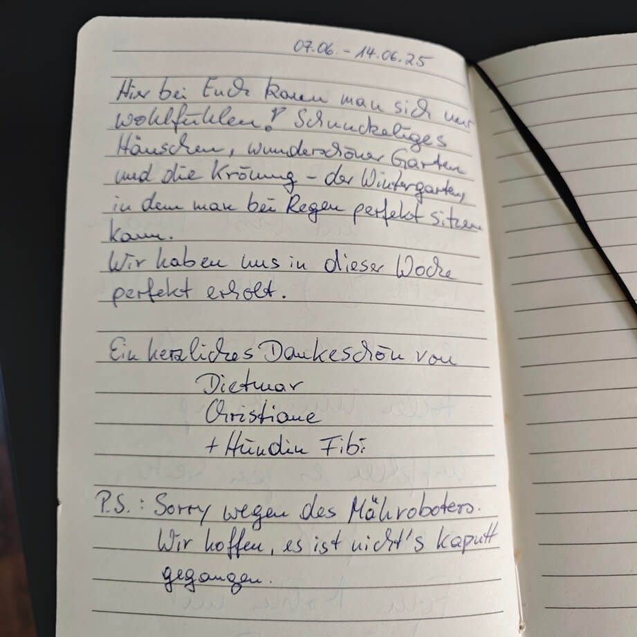Gästebuch Eintrag