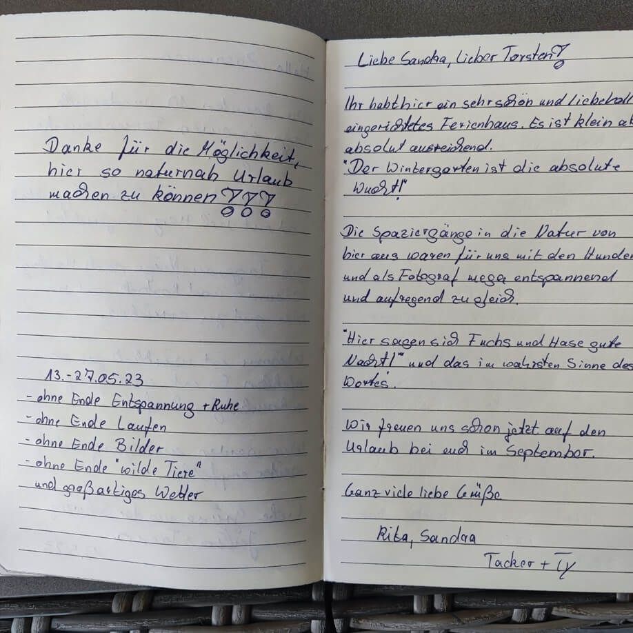 Gästebuch Eintrag