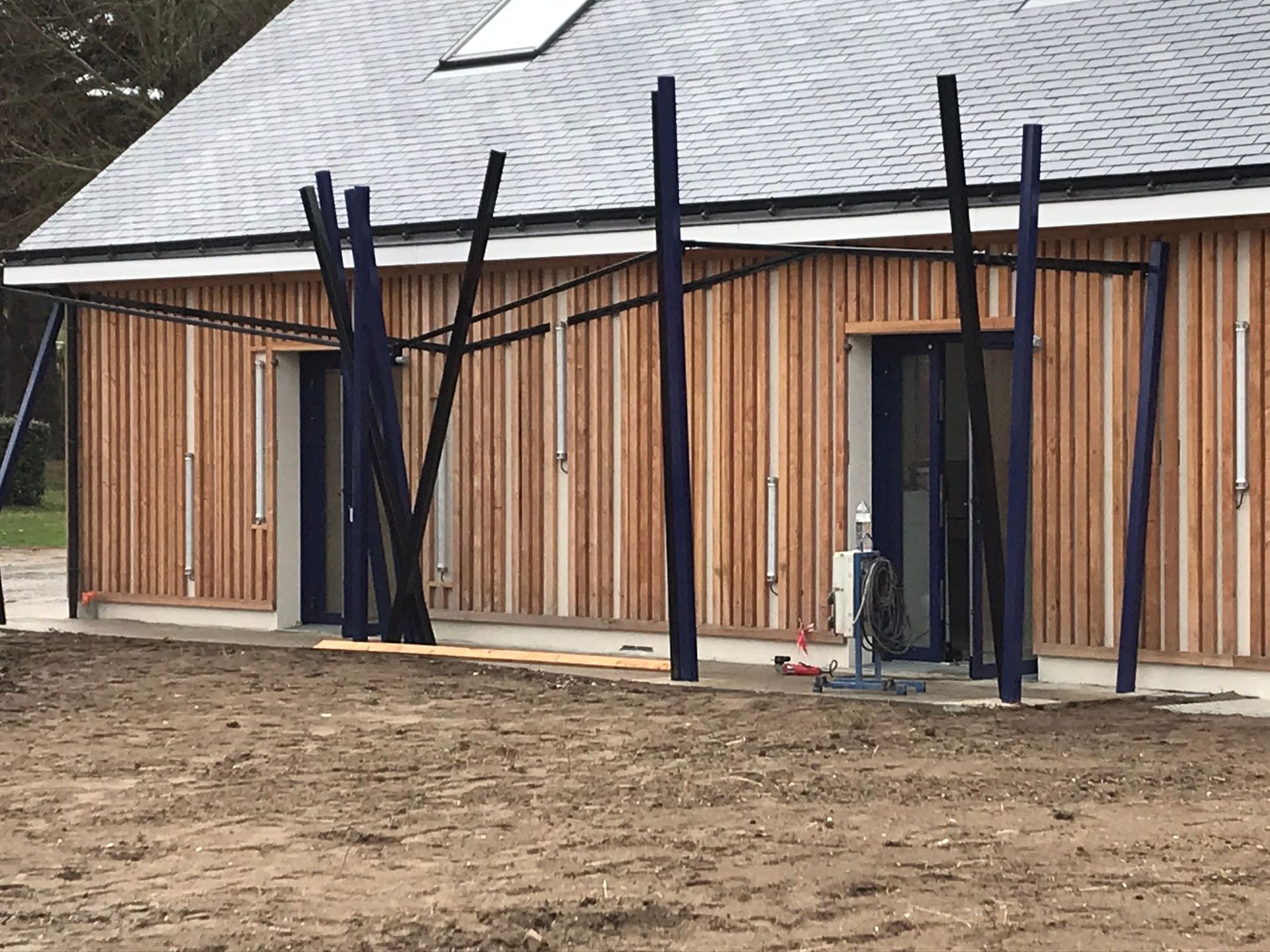 Habillage extérieur en bois et alu