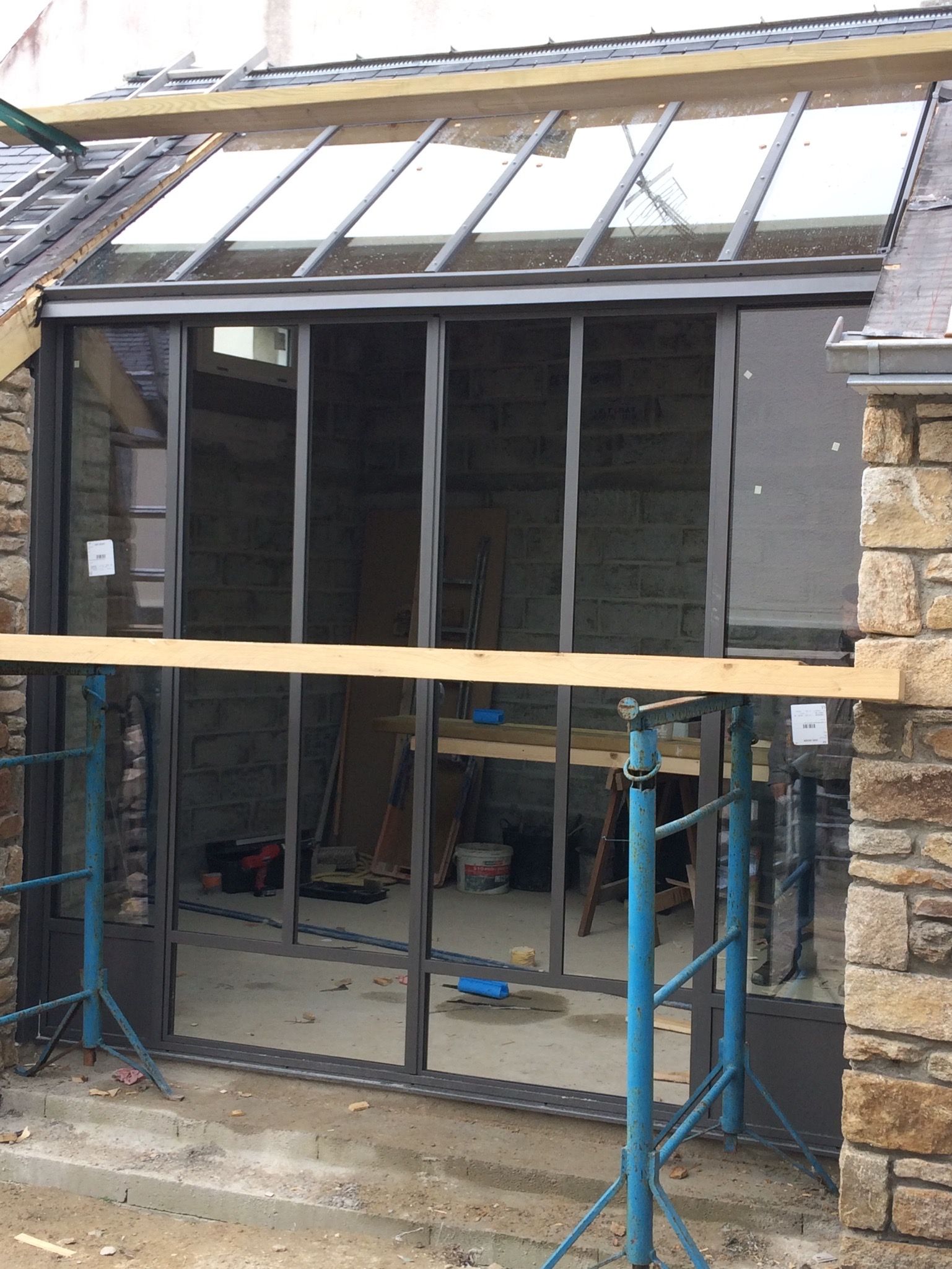 Verrière en cours de réalisation