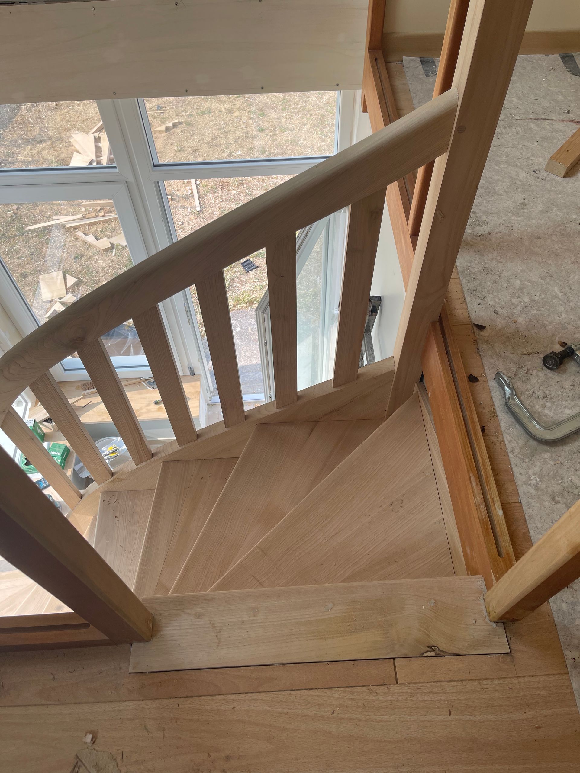 Escalier en cours de réalisation