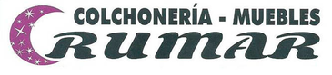 A logo for colchoneria muebles rumar with a crescent moon