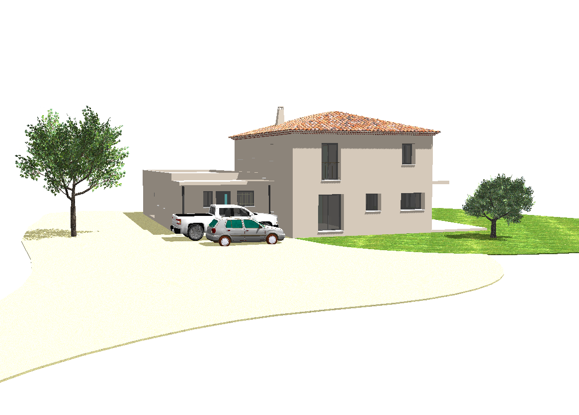 CHATEAURENARD 13 Projet habitation 3D en zone agricole