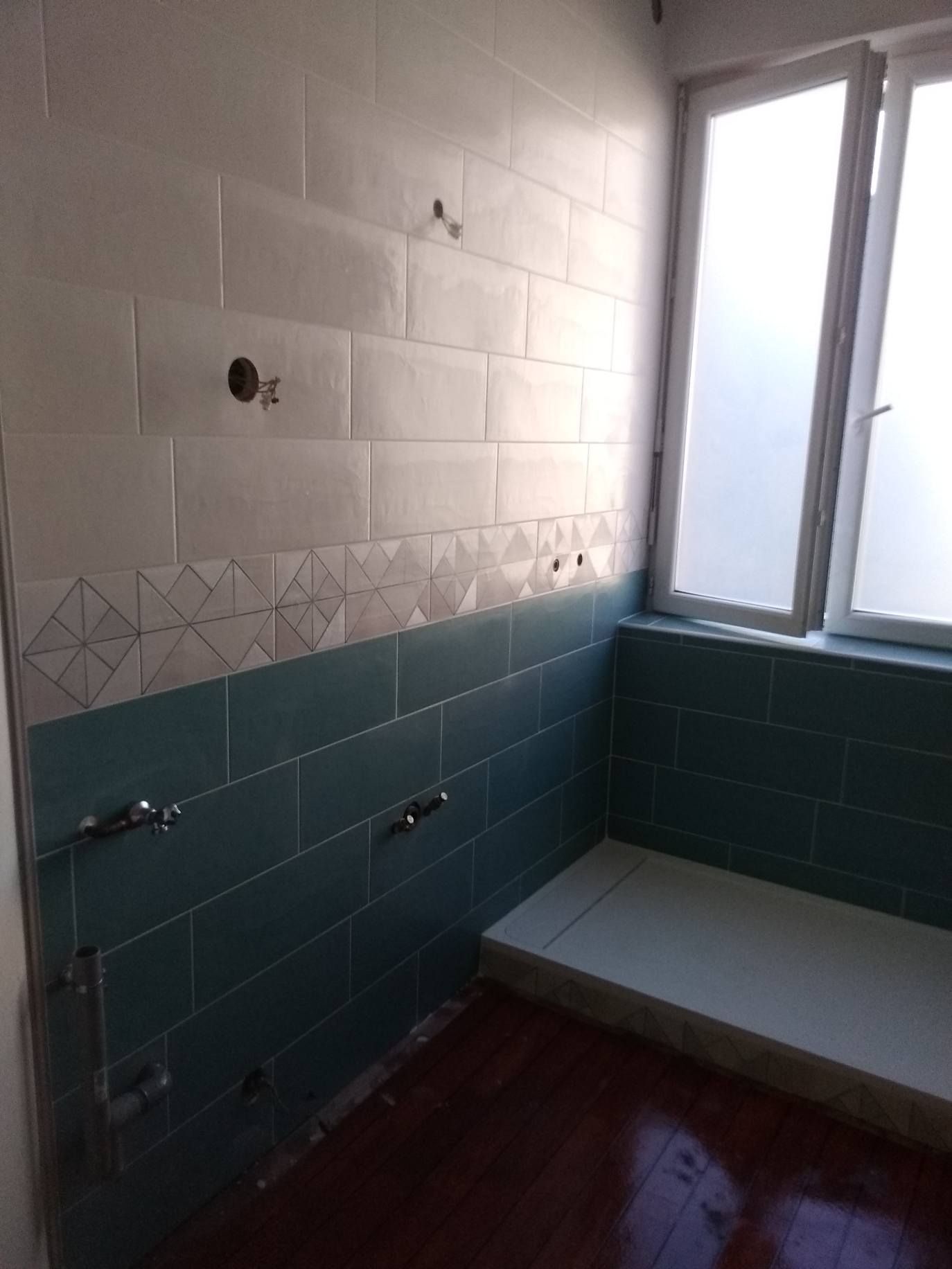 Pose carrelage salle de bains