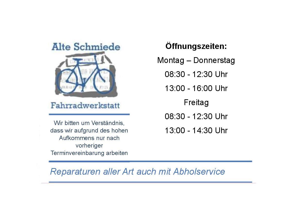 Fahrradwerkstatt Öffnungszeiten | Alte Schmiede | Marl