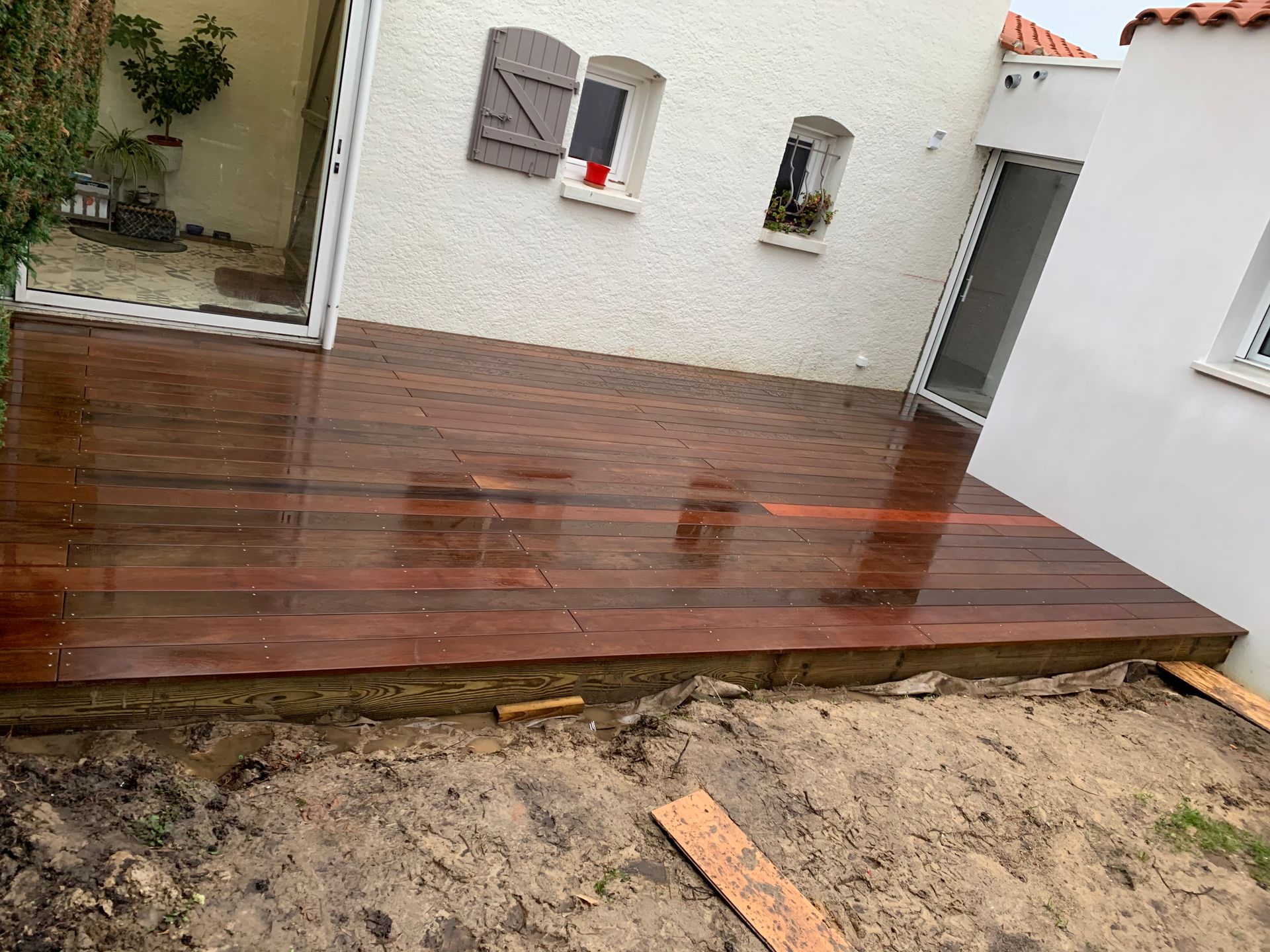 Terrasse en bois traité