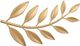 Illustration eines goldenen Blattzweigs auf weißem Hintergrund