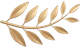 Illustration eines goldenen Blattzweigs auf weißem Hintergrund
