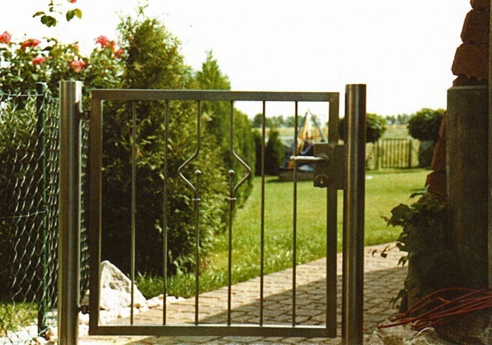Gartentor Edelstahl, individuell gestaltet