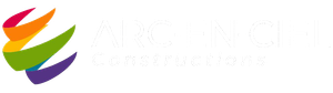 Logo Arc en Ciel Constructions Blanc