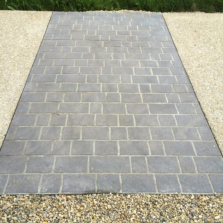 Motif de sol en béton imprimé.