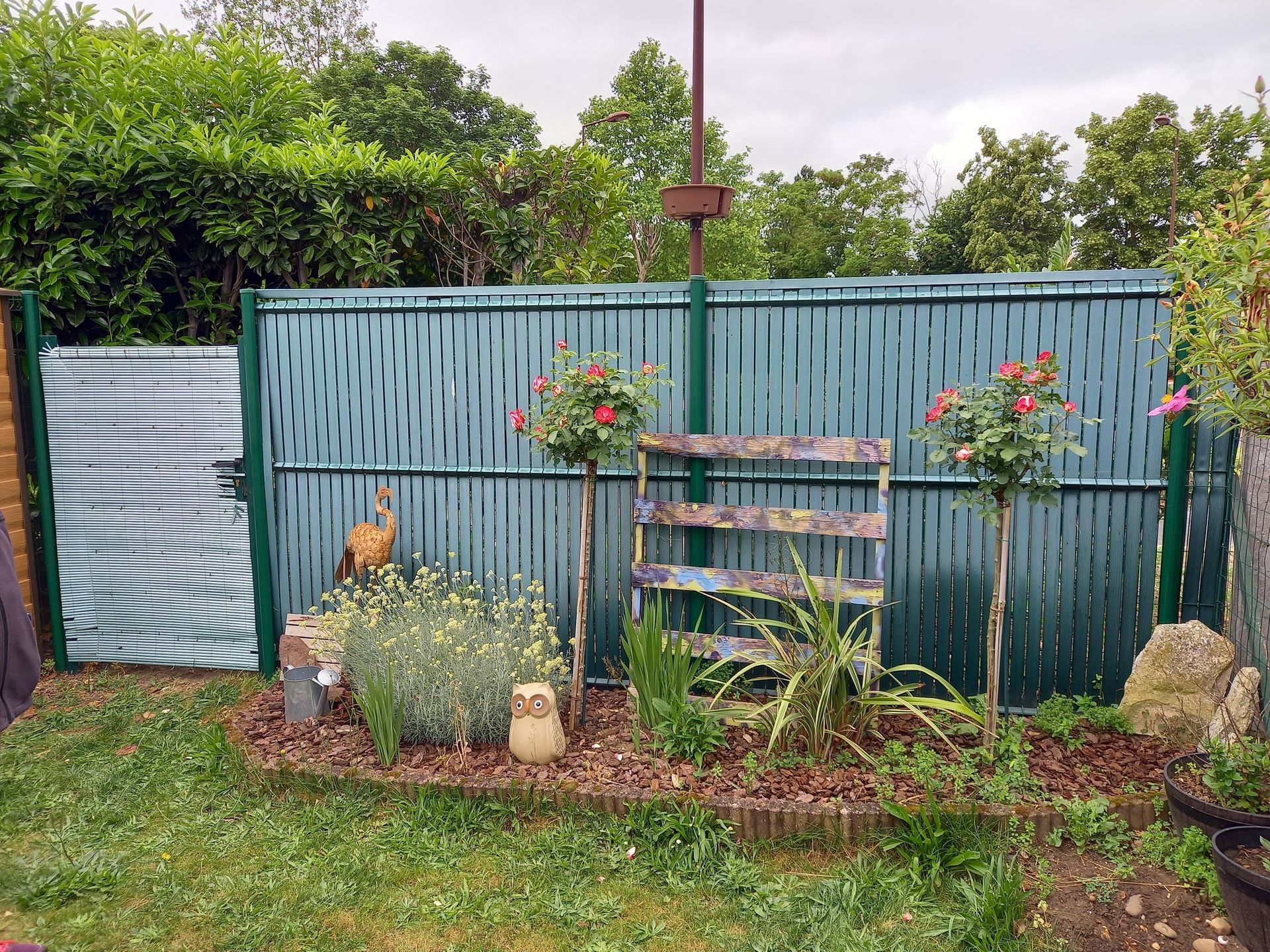 Pose d'une clôture - avant