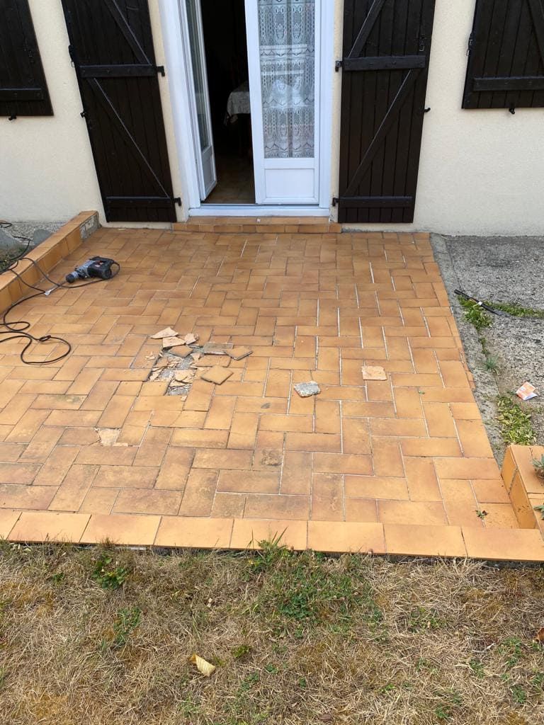 Nettoyage terrasse - avant