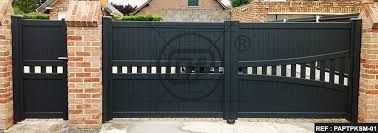 Portail et porte en métal noir