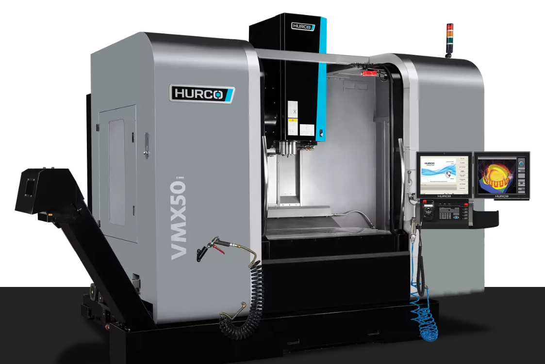 Weiße CNC-Fräsmaschine, Modell YCM 1250A, ABC Präzision GmbH.