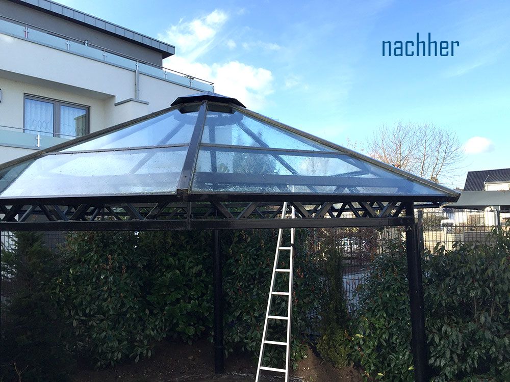 Ein Bild von einem Pavillon mit dem Wort „nachher“ auf der Unterseite