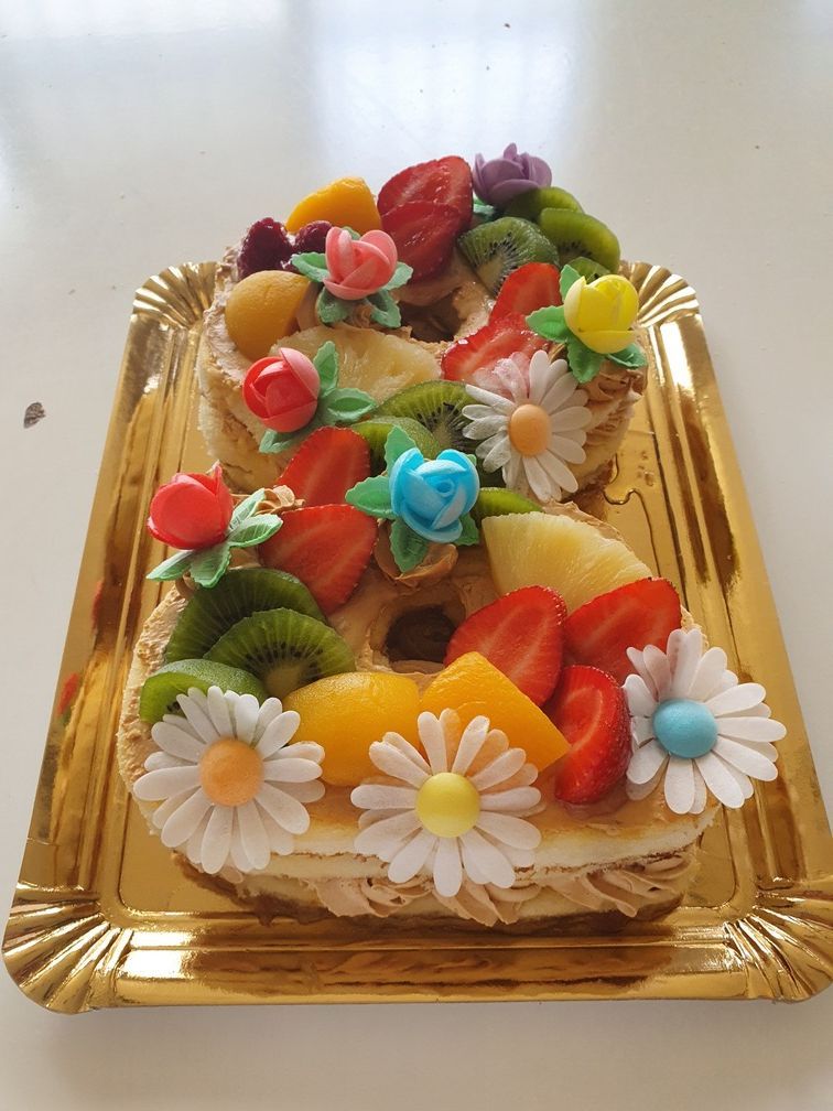 Pastel en forma de número