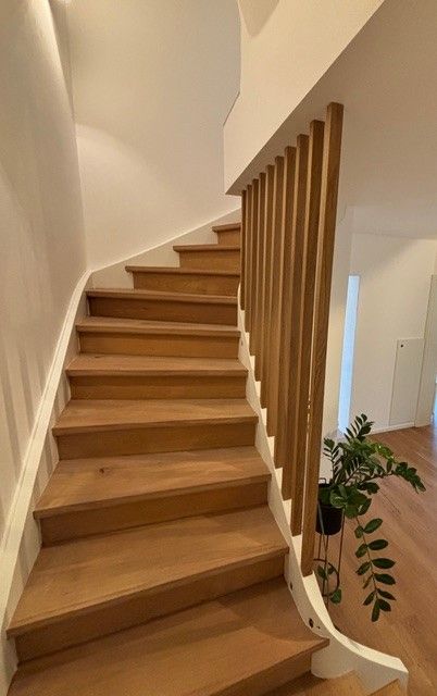 Treppenstufen und Handläufe