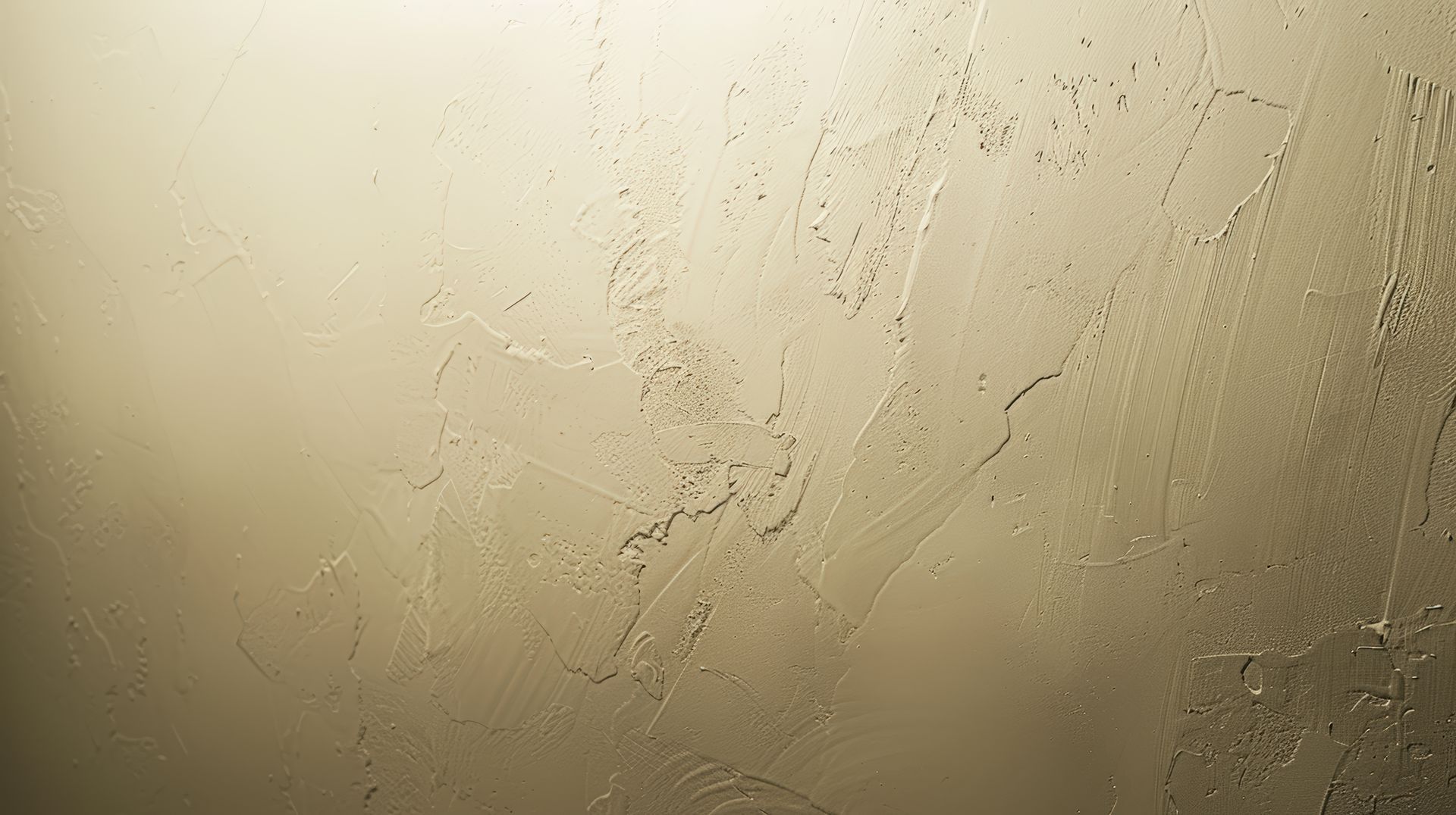 Mur texturé en enduit taloché.