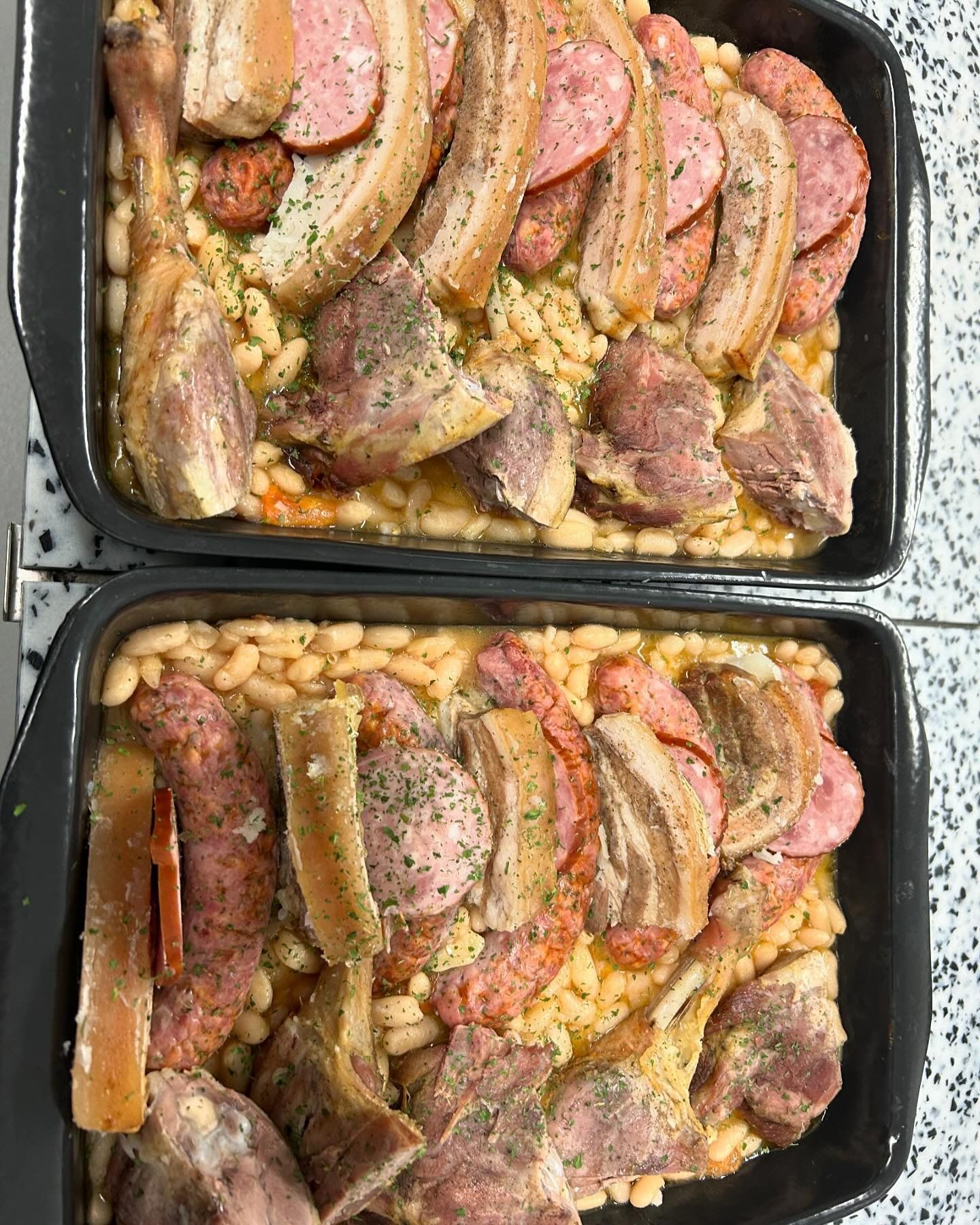 Barquettes de cassoulet.